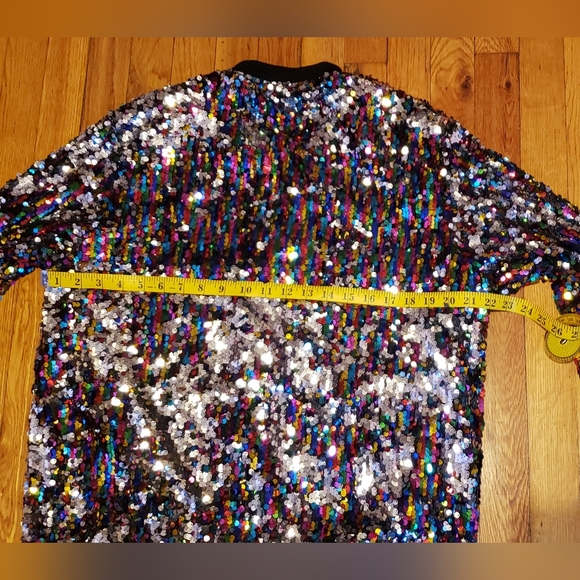 Sequin Multicolor Rainbow Jacket Glamorous NEW - Picture 6 of 7